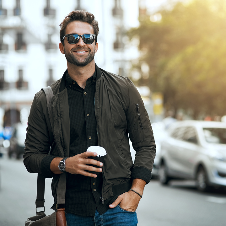 Mężczyzna w okularach słonecznych